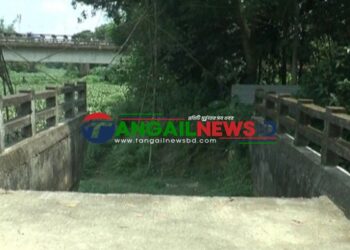 টাঙ্গাইল পৌরসভার কালিপুরে নির্মাণের ৮ বছর পরও অচল অবস্থায় সেতু ॥ স্থানীয়দের ক্ষোভ