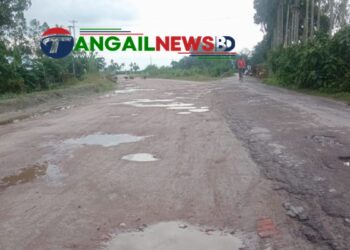 দেলদুয়ার-লাউহাটী-সাটুরিয়া মহাসড়কের টাঙ্গাইল অংশের কাজ যেন শেষই হচ্ছে না!