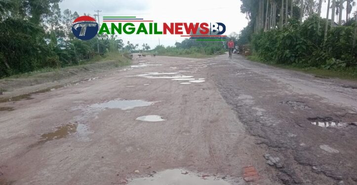 দেলদুয়ার-লাউহাটী-সাটুরিয়া মহাসড়কের টাঙ্গাইল অংশের কাজ যেন শেষই হচ্ছে না!