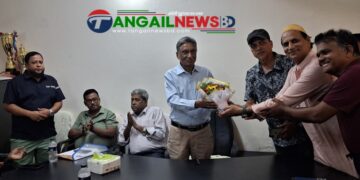 বাংলাদেশ আম্পায়ার এসোসিয়েশনের টাঙ্গাইল স্টেডিয়াম পরিদর্শন