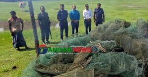 গোপালপুরে অভিযানে অবৈধ চায়না জাল জব্দ ও পুড়িয়ে ধ্বংস