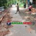 নাগরপুরের মোকনায় নিম্নমানের ইট দিয়ে রাস্তা নির্মাণের অভিযোগ