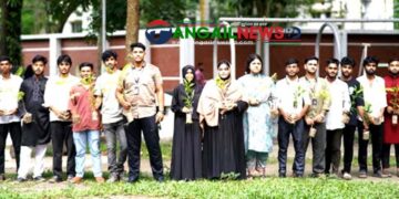 টাঙ্গাইলে সর্বদা নির্ভীক ফাউন্ডেশনের প্রতিষ্ঠাবার্ষিকীতে গাছের চারা বিতরণ