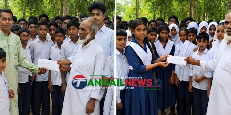 সখীপুরে এসএসসি পাশের মিষ্টির টাকায় সহপাঠীর ক্যান্সারাক্রান্ত মায়ের পাশে শিক্ষার্থীরা