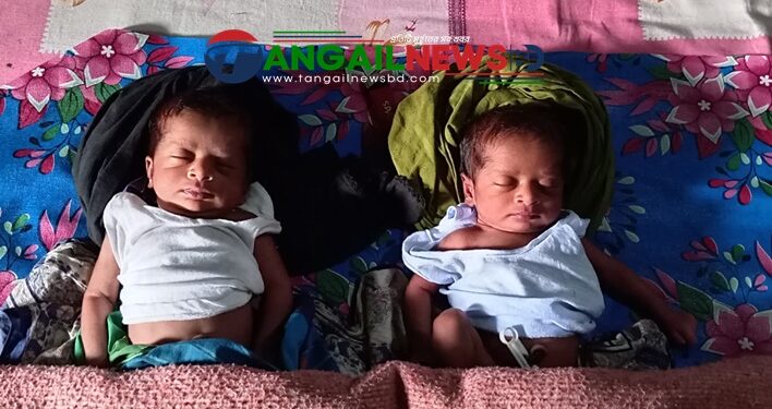 ঘাটাইলে ৫ দিনের জমজ কন্যা শিশু রেখে পলাতক মা ॥ দুই নবজাতকের আহাজারি