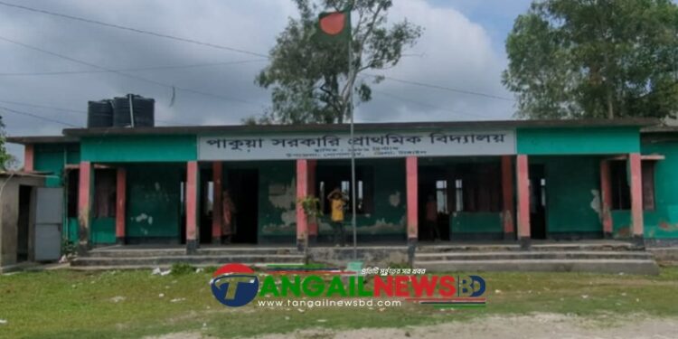 গোপালপুরে পাকুয়া সরকারি স্কুল ভবনটি জরাজীর্ণ ॥ আতঙ্কে শিক্ষক-শিক্ষার্থীরা