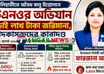 কালিহাতীতে অবৈধ বালু উত্তোলন অভিযানে জরিমানা ॥ মাদকাসক্তদের কারাদণ্ড