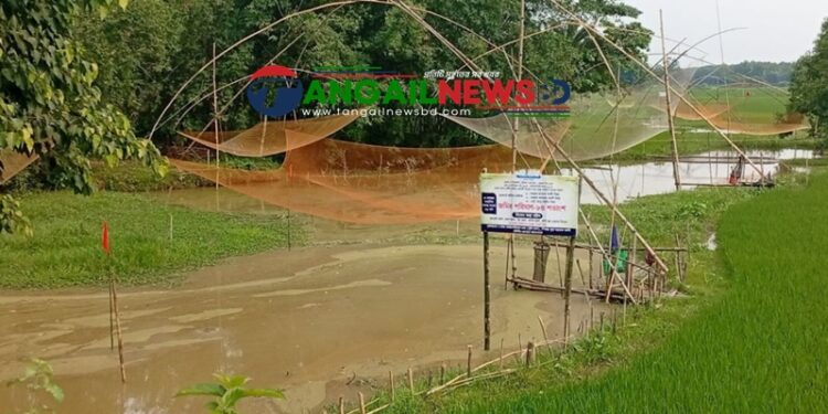 সখীপুরের ভাতকুড়াচালায় শতবছরের খাল দখল ॥ উচ্ছেদ করল প্রশাসন