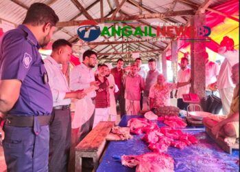 কালিহাতীতে লাইসেন্স ও স্বাস্থ্য সনদ না থাকায় দুই মাংস ব্যবসায়ীকে জরিমানা
