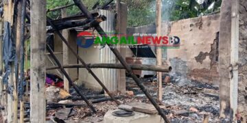 মধুপুরে সম্পত্তির দাবিতে দাদা-দাদির ঘরে আগুন দিলো নাতি