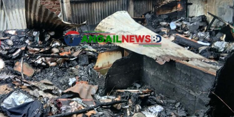 নাগরপুর বাজারে ভয়াবহ অগ্নিকান্ডে প্রায় দেড় কোটি টাকার ক্ষয়ক্ষতি