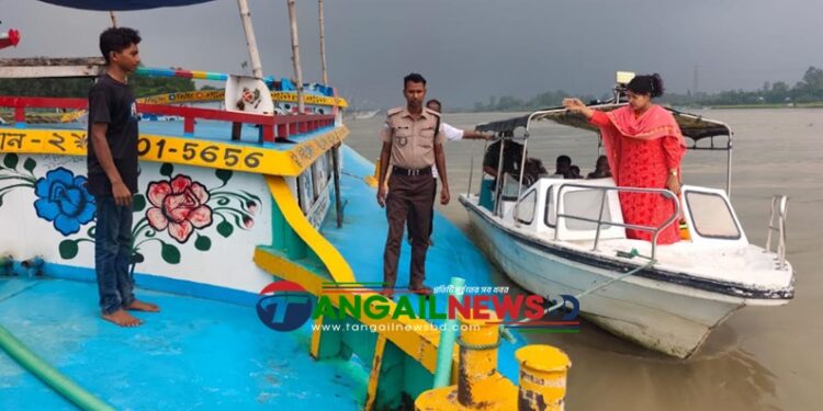 কালিহাতীতে যমুনা নদীতে অবৈধ বালু উত্তোলনের দায়ে ২ জনের জেল
