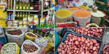 টাঙ্গাইলের বাজারে বেড়েছে আদা, রসুন, পেঁয়াজ ও আলুর দাম ॥ বিপাকে ক্রেতারা