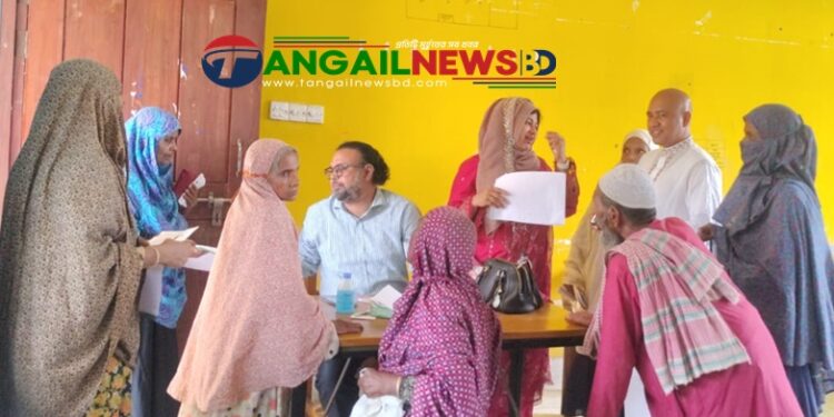 গোপালপুরের হাদিরায় ১ হাজার ৩৪ জনকে বিনামূল্যে চক্ষু চিকিৎসা সেবা