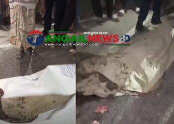 ধনবাড়ীতে যাত্রীবাহী বাস চাপায় এক বৃদ্ধা নারীর মৃত্যু