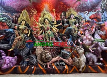 টাঙ্গাইলে দেবী দুর্গার নবমী পূজা অনুষ্ঠিত