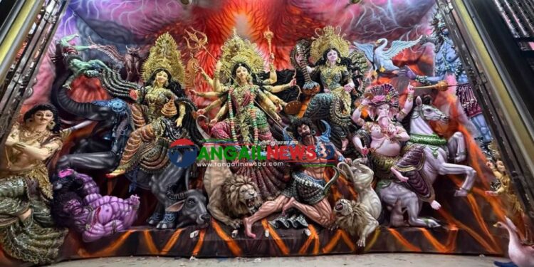 টাঙ্গাইলে দেবী দুর্গার নবমী পূজা অনুষ্ঠিত