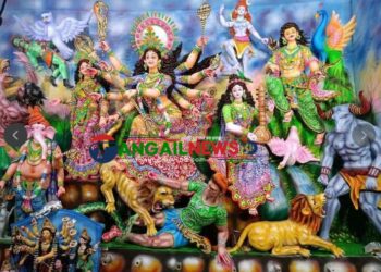টাঙ্গাইলে দেবী দুর্গার অধিক সপ্তমী পুজা অনুষ্ঠিত