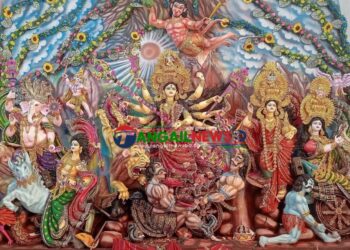 টাঙ্গাইলে দেবী দুর্গার দশমী পূজা শেষে মন্ডপগুলেতে বিষাদের সুর