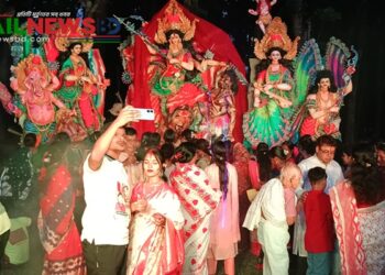 নাগরপুরে বিপুল উৎসাহ-উদ্দীপনার মধ্যে বিজয়া দশমী অনুষ্ঠিত