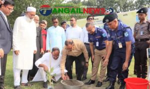 পরিবেশ সংরক্ষণ ও সবুজের বিস্তারে টাঙ্গাইল জেলা পুলিশের বৃক্ষরোপণ কর্মসূচি