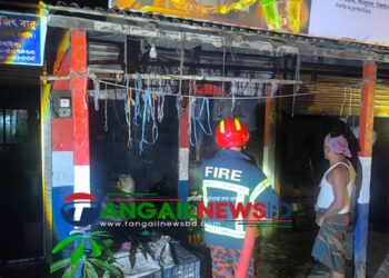 দেলদুয়ার বাজারে অগ্নিকান্ডে প্রায় ১০ লক্ষাধিক টাকার ক্ষয়ক্ষতি