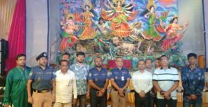 নাগরপুরে শারদীয় দুর্গাপূজা মন্ডপ পরিদর্শন করলেন টাঙ্গাইলেই এসপি