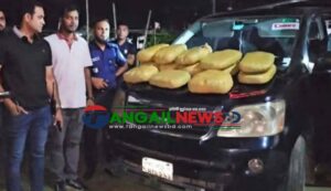 টাঙ্গাইল ট্রাফিক বিভাগের অভিযানে মাইক্রোবাস থেকে ৩১ কেজি গাঁজা আটক