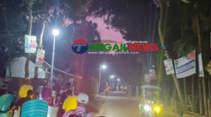 বাসাইলের সোনালিয়ায় প্রবাসীদের অর্থে আলোকিত তিন কিলোমিটার সড়ক
