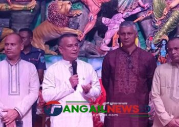 টাঙ্গাইলের পূজামন্ডপগুলোর নিরাপত্তা পরিদর্শন করলেন পুলিশ সুপার
