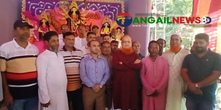 নাগরপুরে দুর্গা পূজার প্রস্তুতি পরিদর্শন করলেন এমপি লাভলু